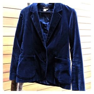 Navy velvet blazer